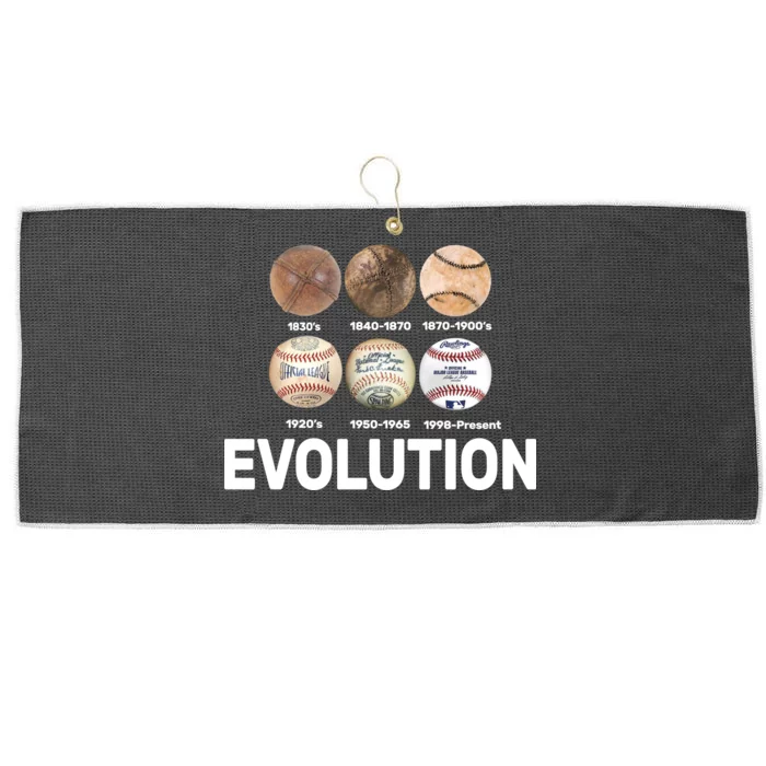 Evolution Of Baseball Large Microfiber Waffle Golf Towel