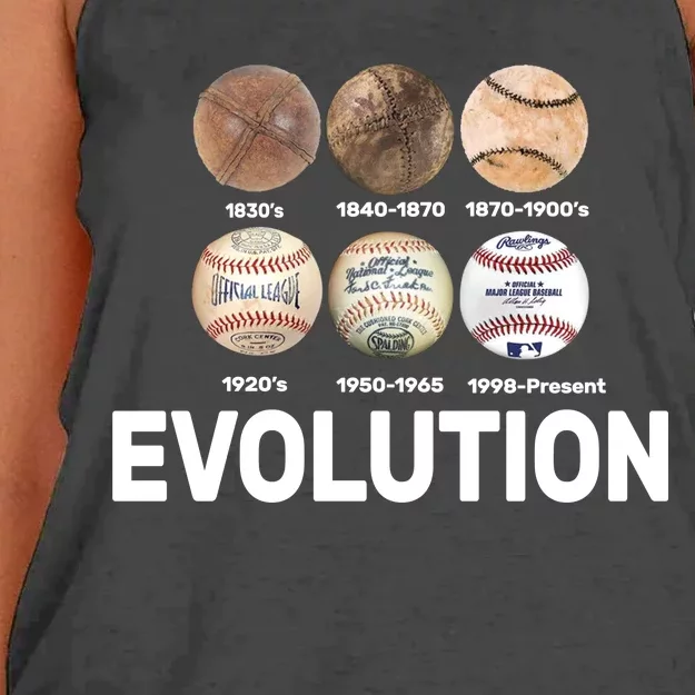 Evolution Of Baseball Women's Knotted Racerback Tank