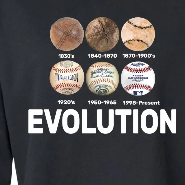 Evolution Of Baseball Cropped Pullover Crew