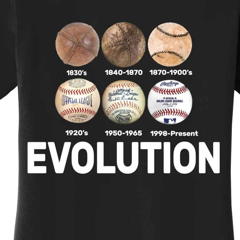 Evolution Of Baseball Women's T-Shirt