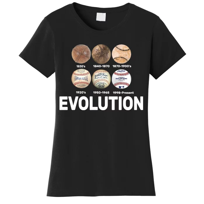 Evolution Of Baseball Women's T-Shirt