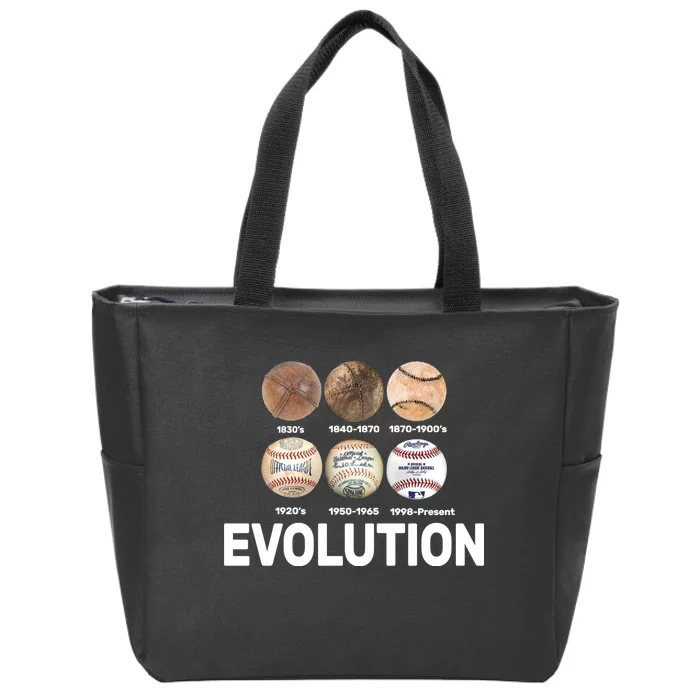 Evolution Of Baseball Zip Tote Bag