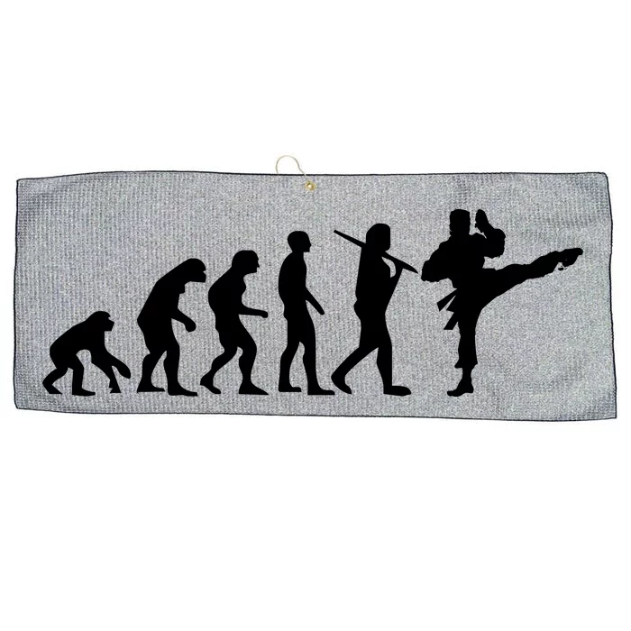 Evolution of Karate Large Microfiber Waffle Golf Towel