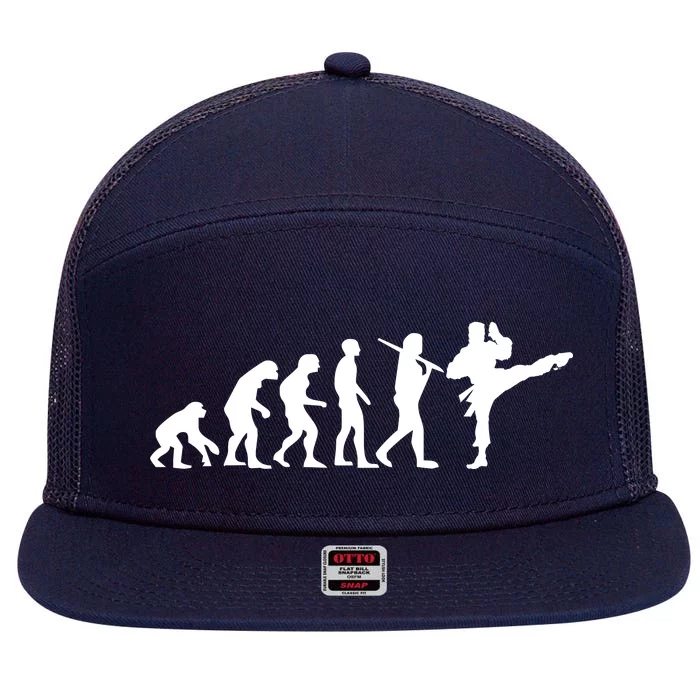 Evolution of Karate 7 Panel Mesh Trucker Snapback Hat