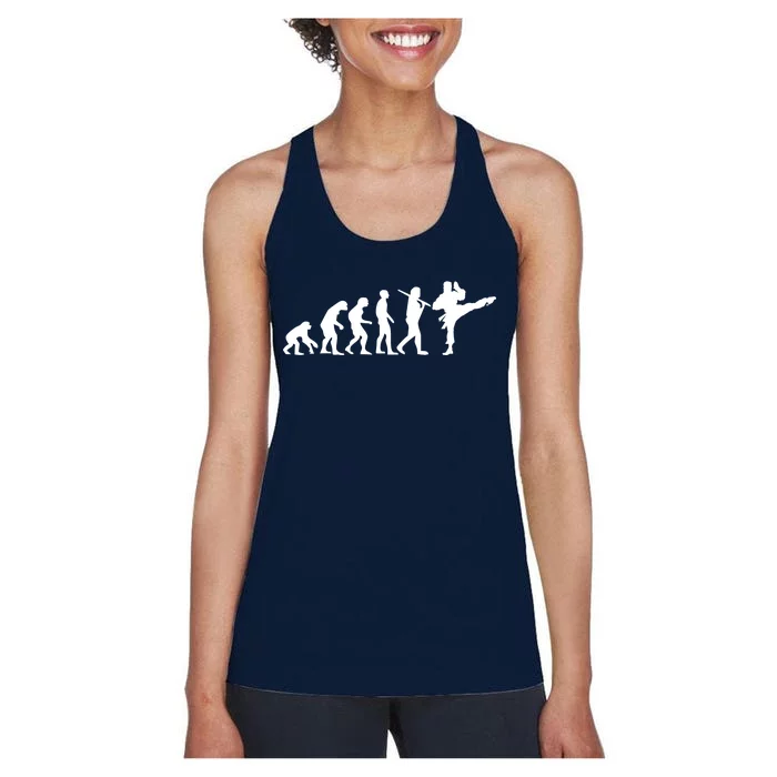 Evolution of Karate Women's Racerback Tank