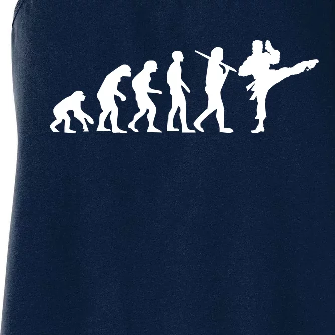 Evolution of Karate Women's Racerback Tank