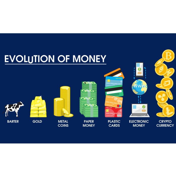 Evolution of Money Bumper Sticker