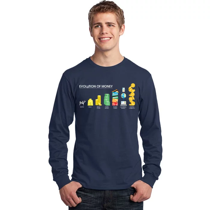 Evolution of Money Tall Long Sleeve T-Shirt