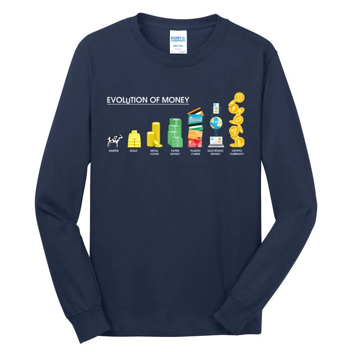 Evolution of Money Tall Long Sleeve T-Shirt