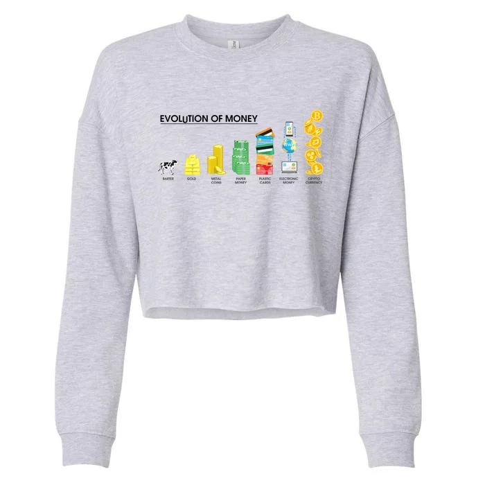 Evolution of Money Cropped Pullover Crew