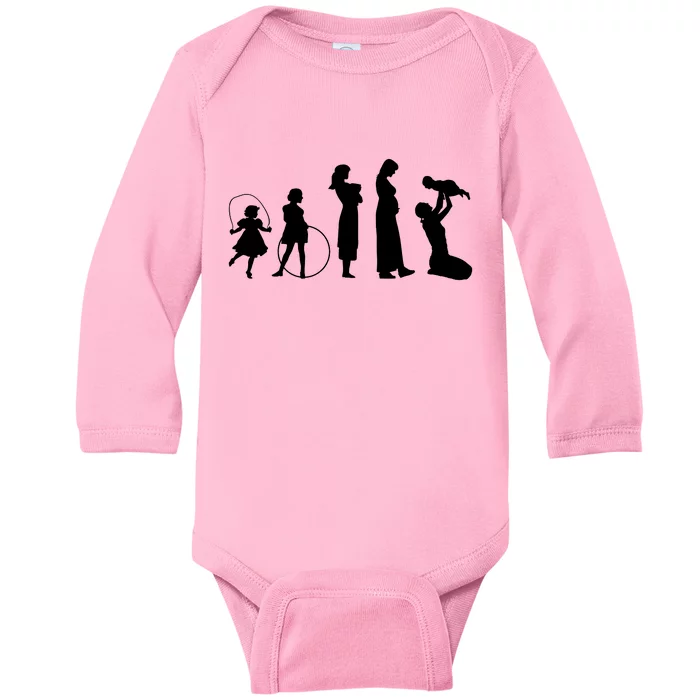 Evolution Of Mother Baby Long Sleeve Bodysuit