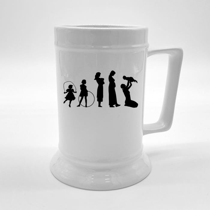 Evolution Of Mother Front & Back Beer Stein