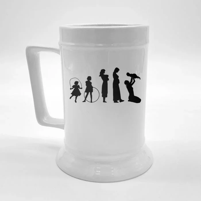 Evolution Of Mother Front & Back Beer Stein