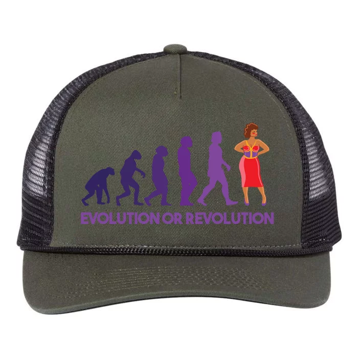 Evolution Or Revolution Retro Rope Trucker Hat Cap