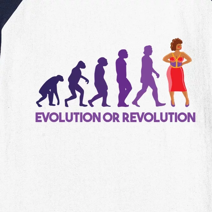 Evolution Or Revolution Baseball Sleeve Shirt