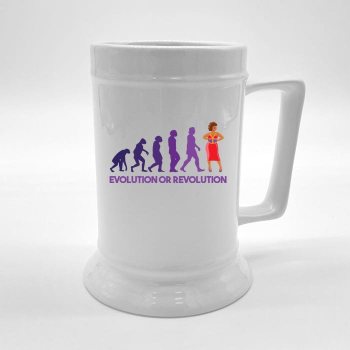 Evolution Or Revolution Front & Back Beer Stein