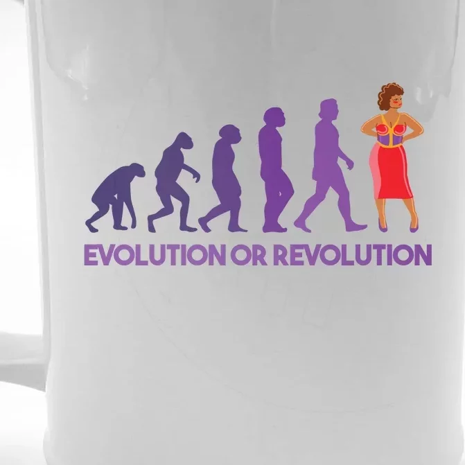 Evolution Or Revolution Front & Back Beer Stein