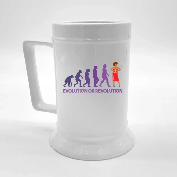 Evolution Or Revolution Front & Back Beer Stein