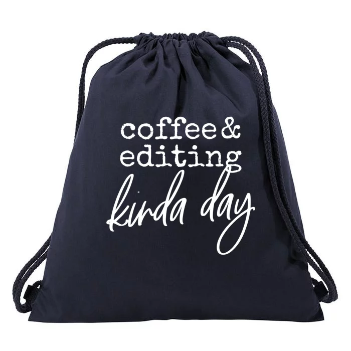 Editor Videographer Photographer Funny Video Editing Gift Cool Gift Drawstring Bag