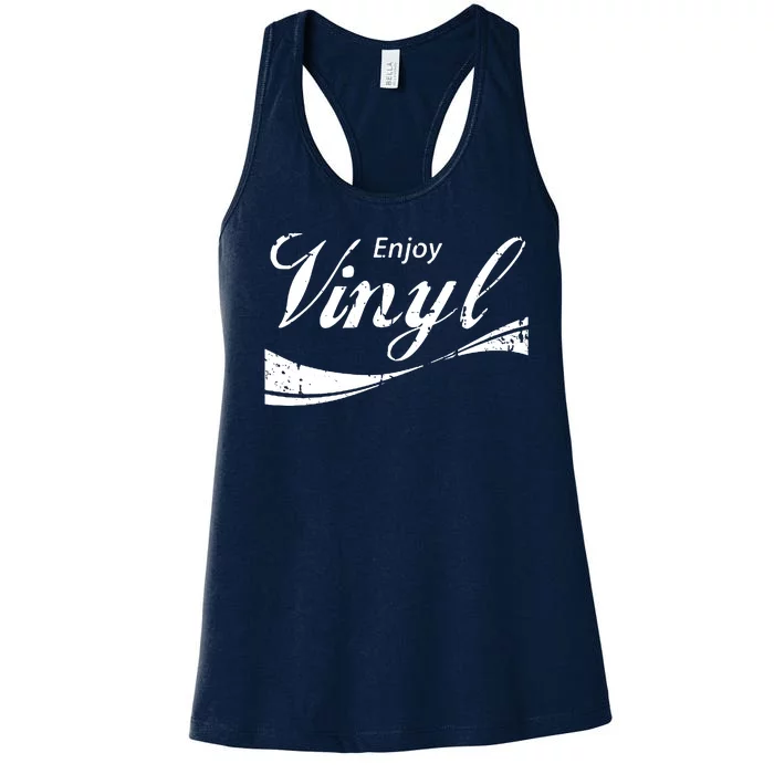 Enjoy Vinyl Record Retro Vintage Women's Racerback Tank