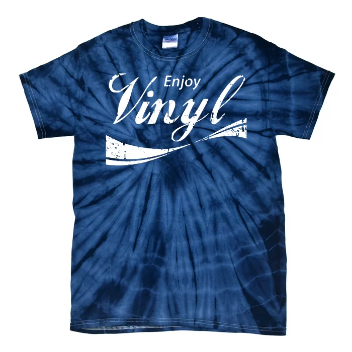 Enjoy Vinyl Record Retro Vintage Tie-Dye T-Shirt