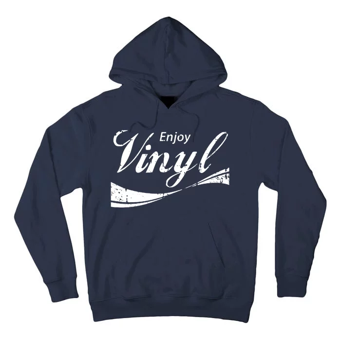 Enjoy Vinyl Record Retro Vintage Tall Hoodie