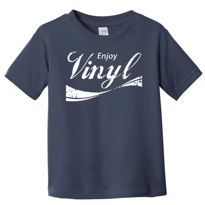 Enjoy Vinyl Record Retro Vintage Toddler T-Shirt