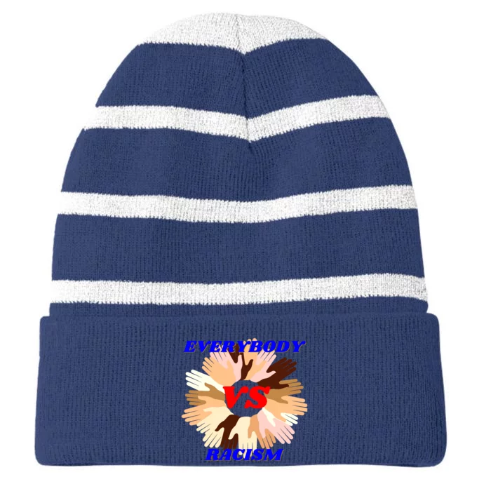 Everybody Vs. Racism Civil Rights Striped Beanie with Solid Band