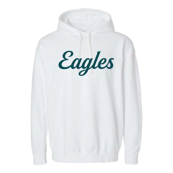 Eagles Vintage Retro Football Garment-Dyed Fleece Hoodie