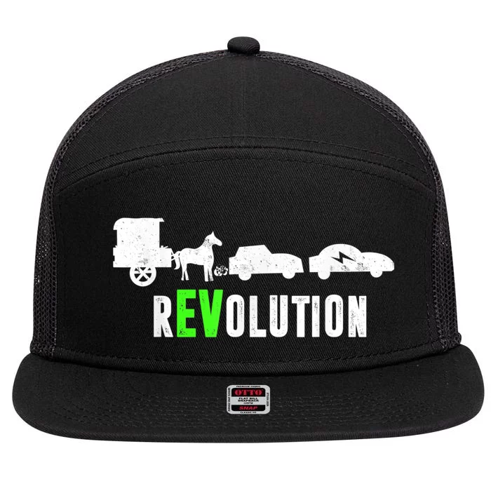 Electric Vehicle REVolution EV Driver 7 Panel Mesh Trucker Snapback Hat