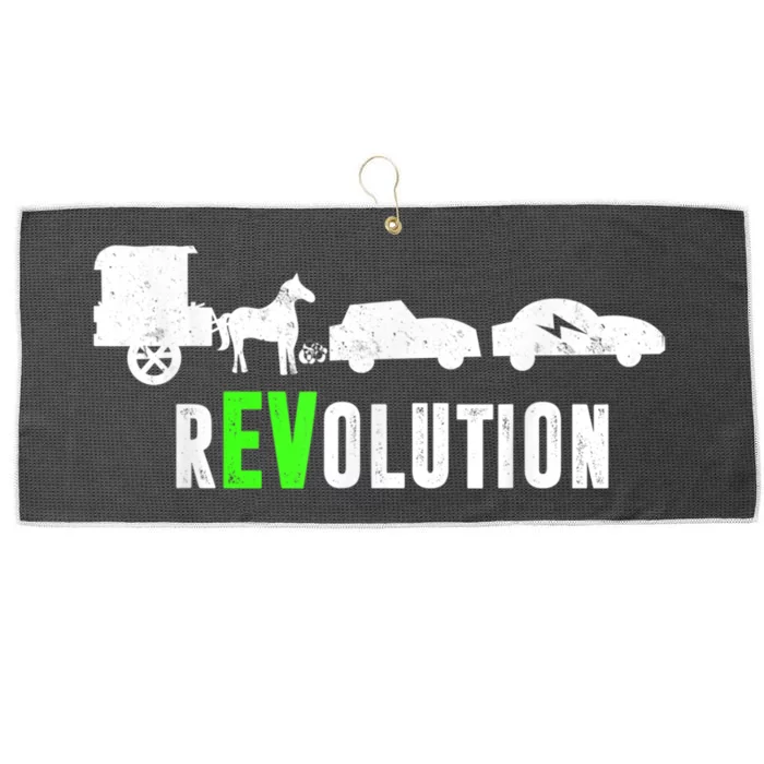 Electric Vehicle REVolution EV Driver Large Microfiber Waffle Golf Towel