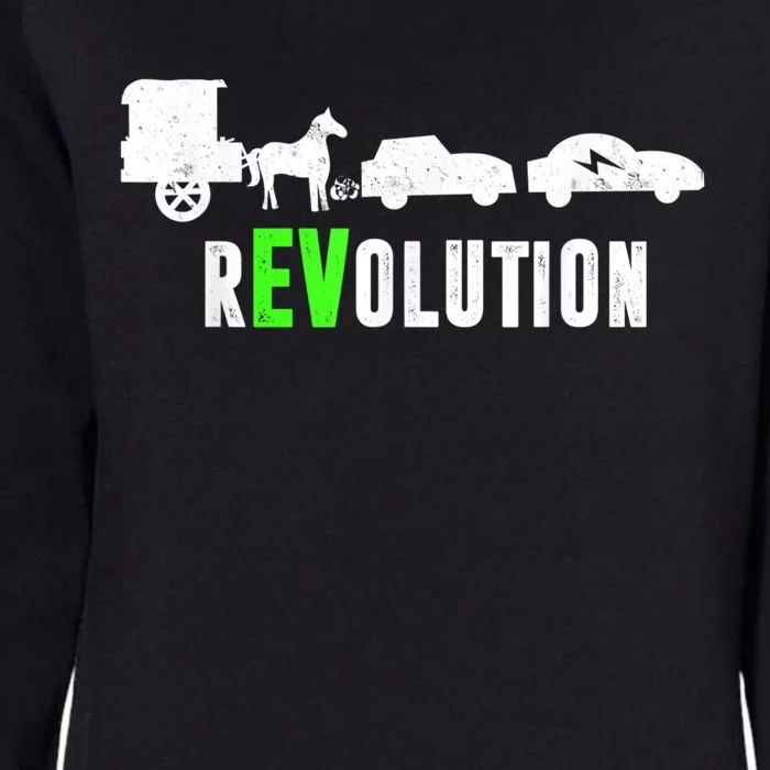 Electric Vehicle REVolution EV Driver Womens California Wash Sweatshirt