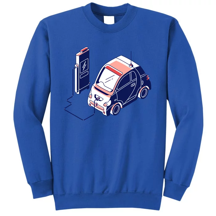 Electric Vehicle Renewable Energy Ev Fossil Fuel Vegan Funny Gift Sweatshirt