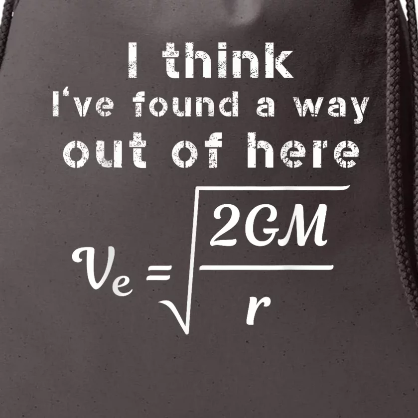 Escape Velocity Rate Of Change Gravity Physics Lover Gift Drawstring Bag