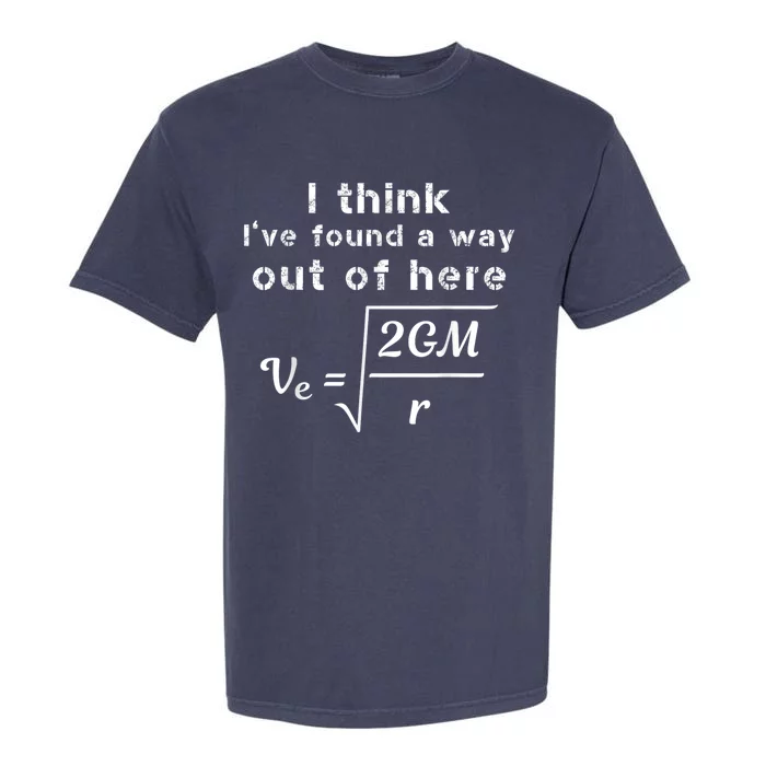 Escape Velocity Rate Of Change Gravity Physics Lover Gift Garment-Dyed Heavyweight T-Shirt