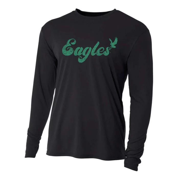 Eagles Vintage Retro Cooling Performance Long Sleeve Crew