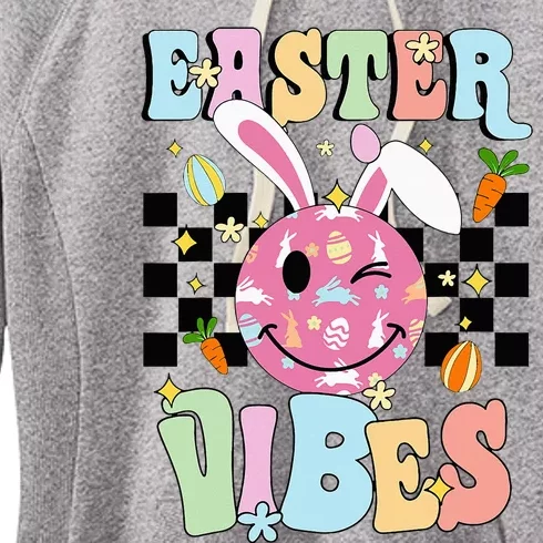 Easter Vibes Smiles Happy Face Bunny Women's Fleece Hoodie