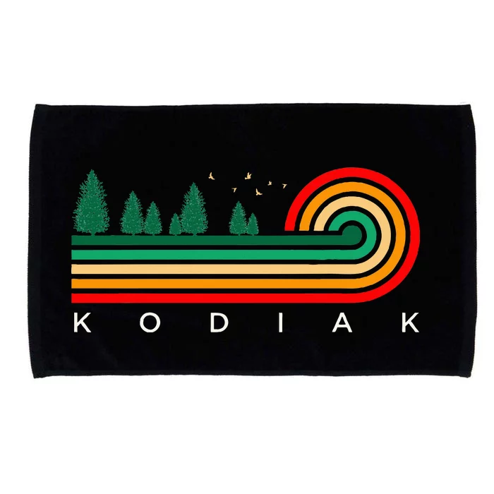 Evergreen Vintage Stripes Kodiak Alaska Microfiber Hand Towel