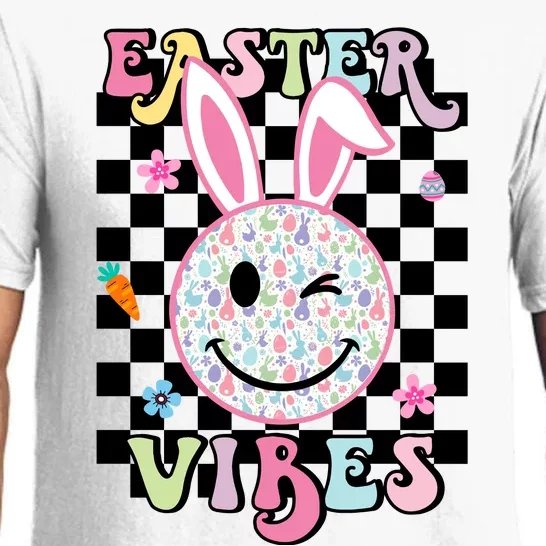 Easter Vibes Smiles Happy Face Bunny Happy Easter Pajama Set