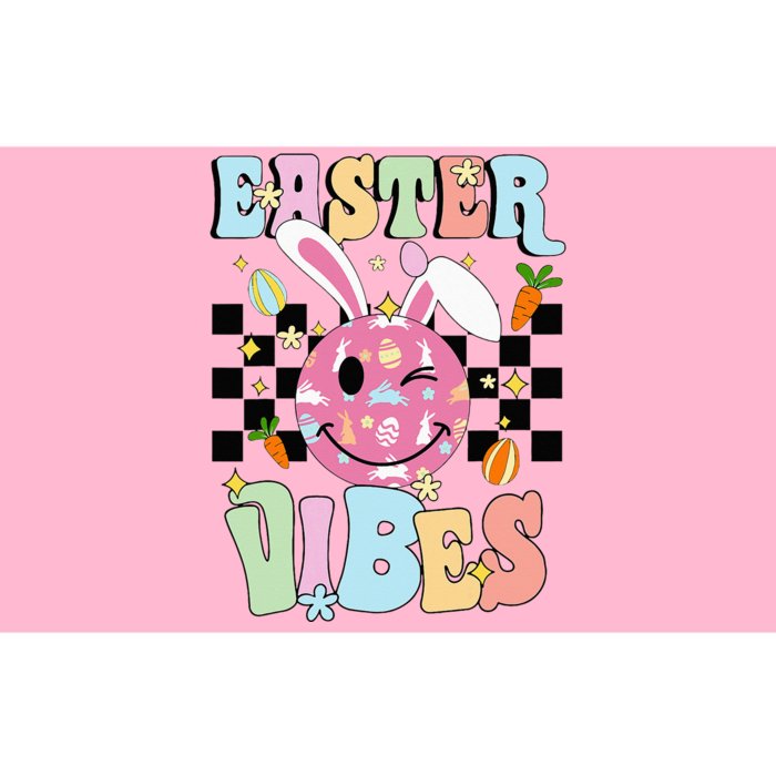 Easter Vibes Smiles Face Bunny Happy Easter Bumper Sticker