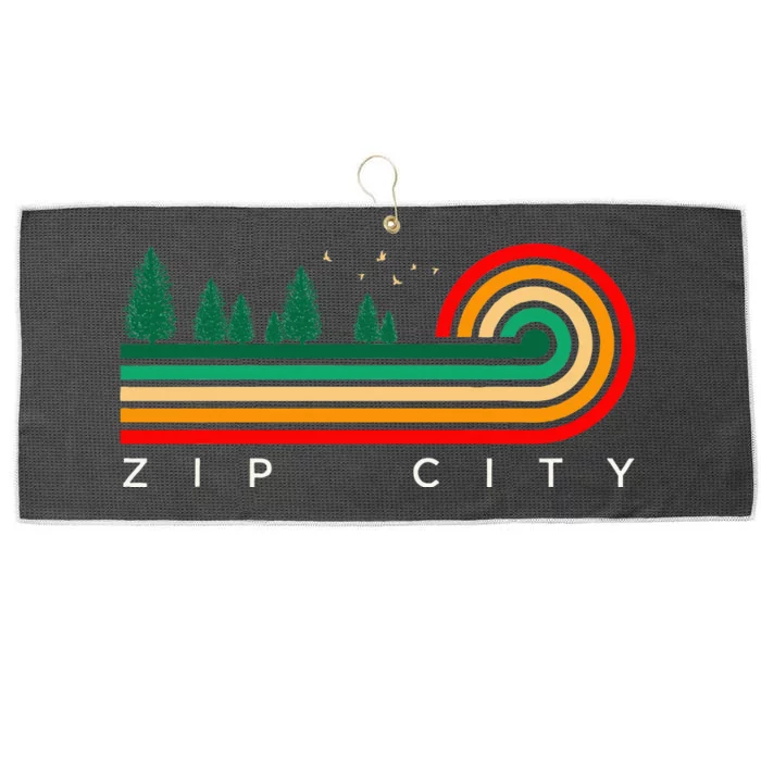 Evergreen Vintage Stripes Zip City Alabama Large Microfiber Waffle Golf Towel