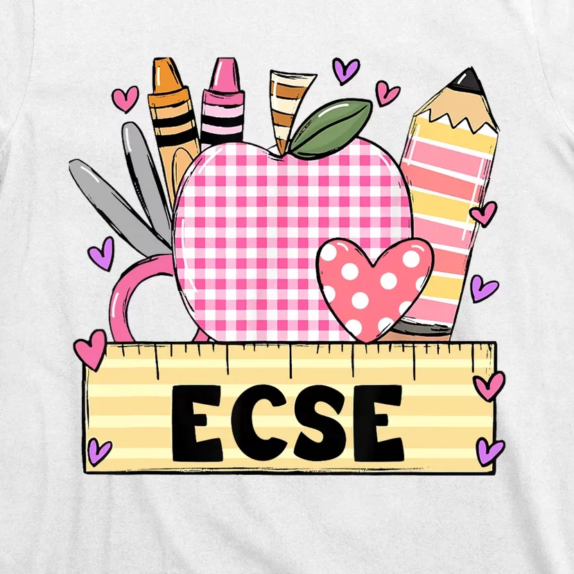 ECSE Valentine S Day Teacher Frame T-Shirt