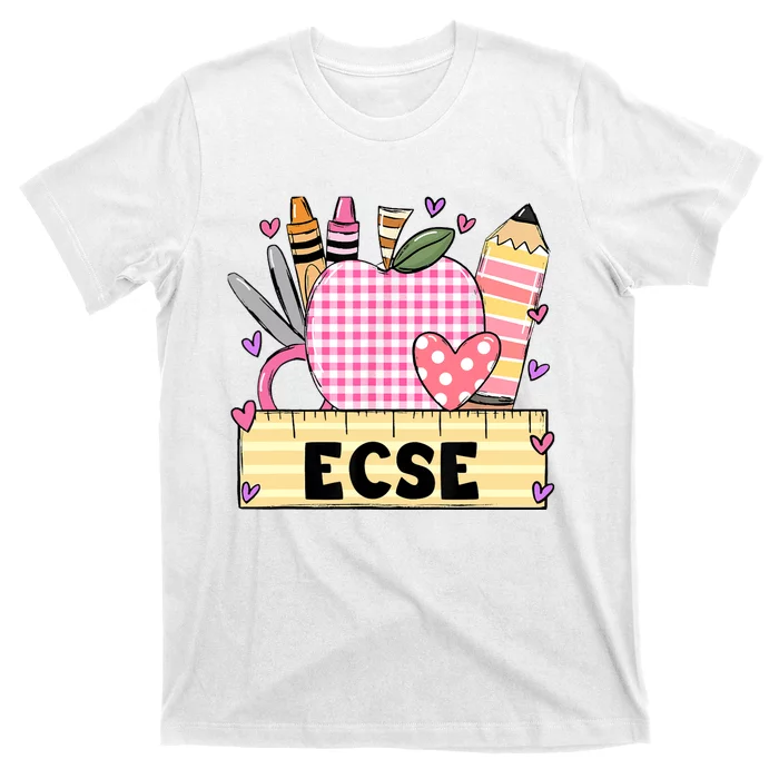 ECSE Valentine S Day Teacher Frame T-Shirt