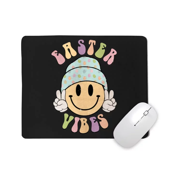 Easter Vibes Smiley Face Easter Vibes Easter Funny Mousepad