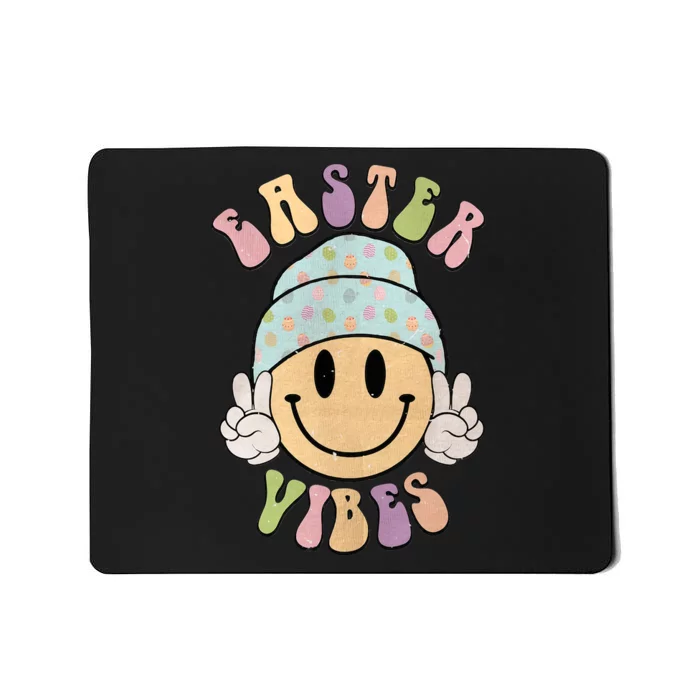 Easter Vibes Smiley Face Easter Vibes Easter Funny Mousepad