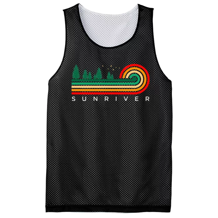 Evergreen Vintage Stripes Sunriver Oregon Mesh Reversible Basketball Jersey Tank