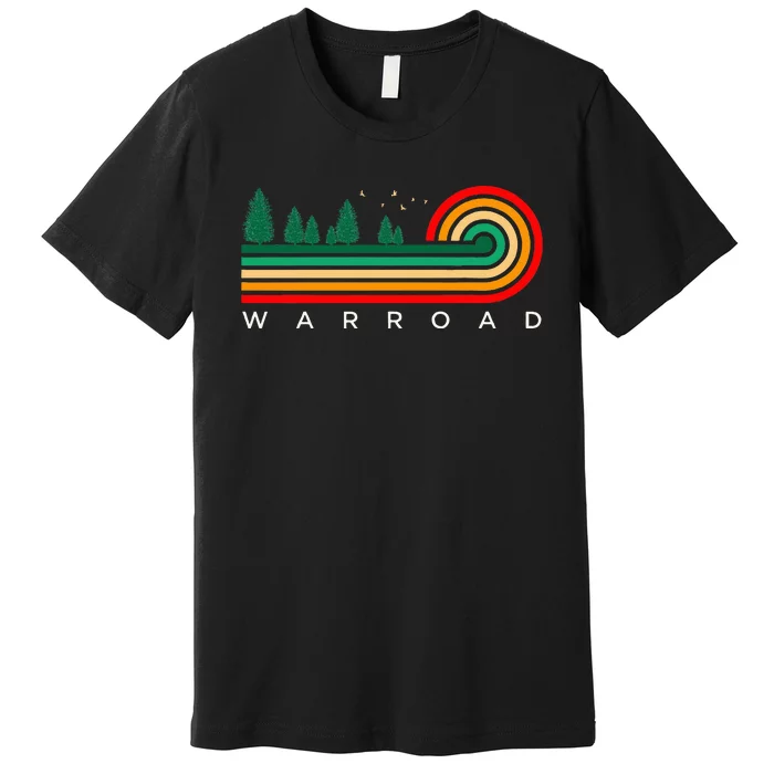 Evergreen Vintage Stripes Warroad Minnesota Premium T-Shirt