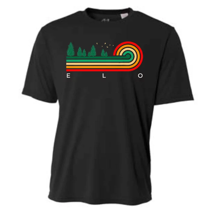 Evergreen Vintage Stripes Elo Wisconsin Cooling Performance Crew T-Shirt