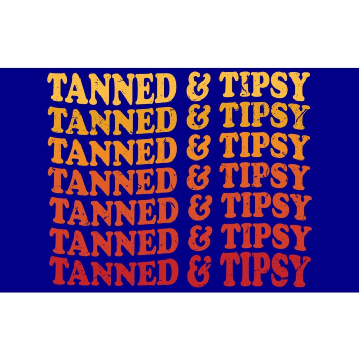 Eloa Vintage Tanned And Tipsy Ing Summer Beach Lover Gift Bumper Sticker