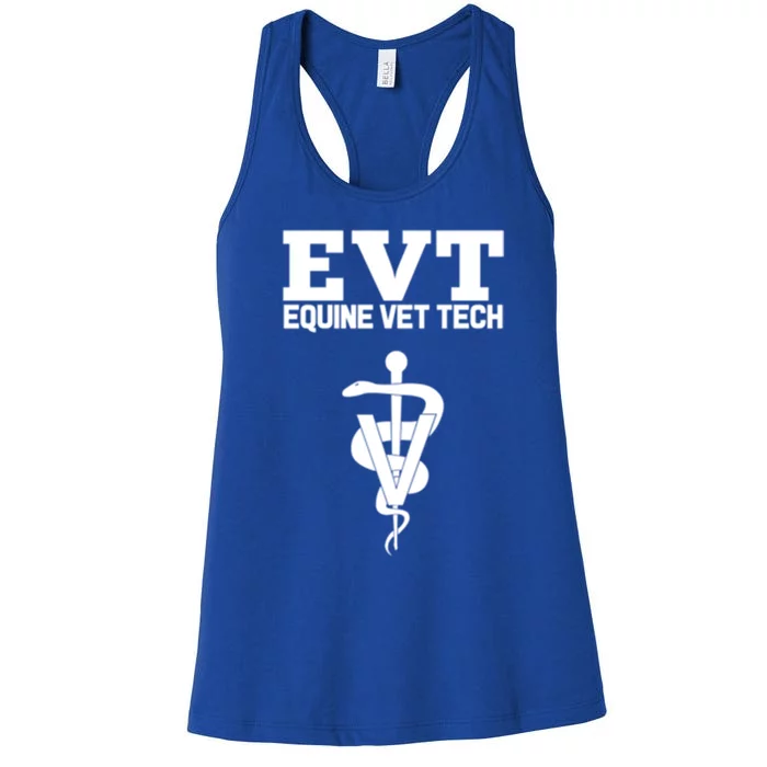 Equine Vet Tech Veterinary Medicine Evt Veterinarian Funny Gift Women's Racerback Tank